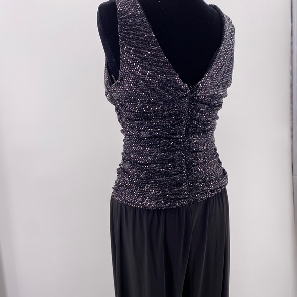 R&M Richards Black Sparkle Jumpsuit Pants - Picture 11 of 12